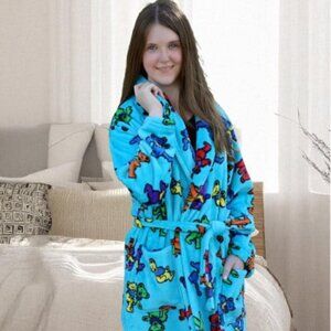 Grateful Dead - Dancing Bears Fleece Bathrobe